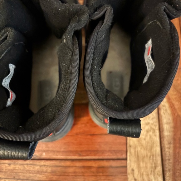 UGG Kids Black and Red Snow Boots